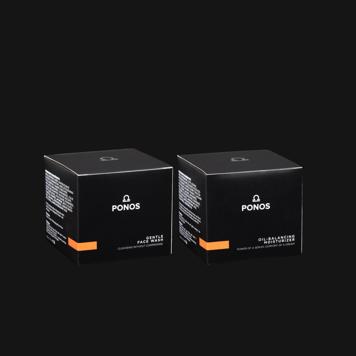 PONOS Ritual Duo - two-step men's skincare set with cleanser and moisturizer