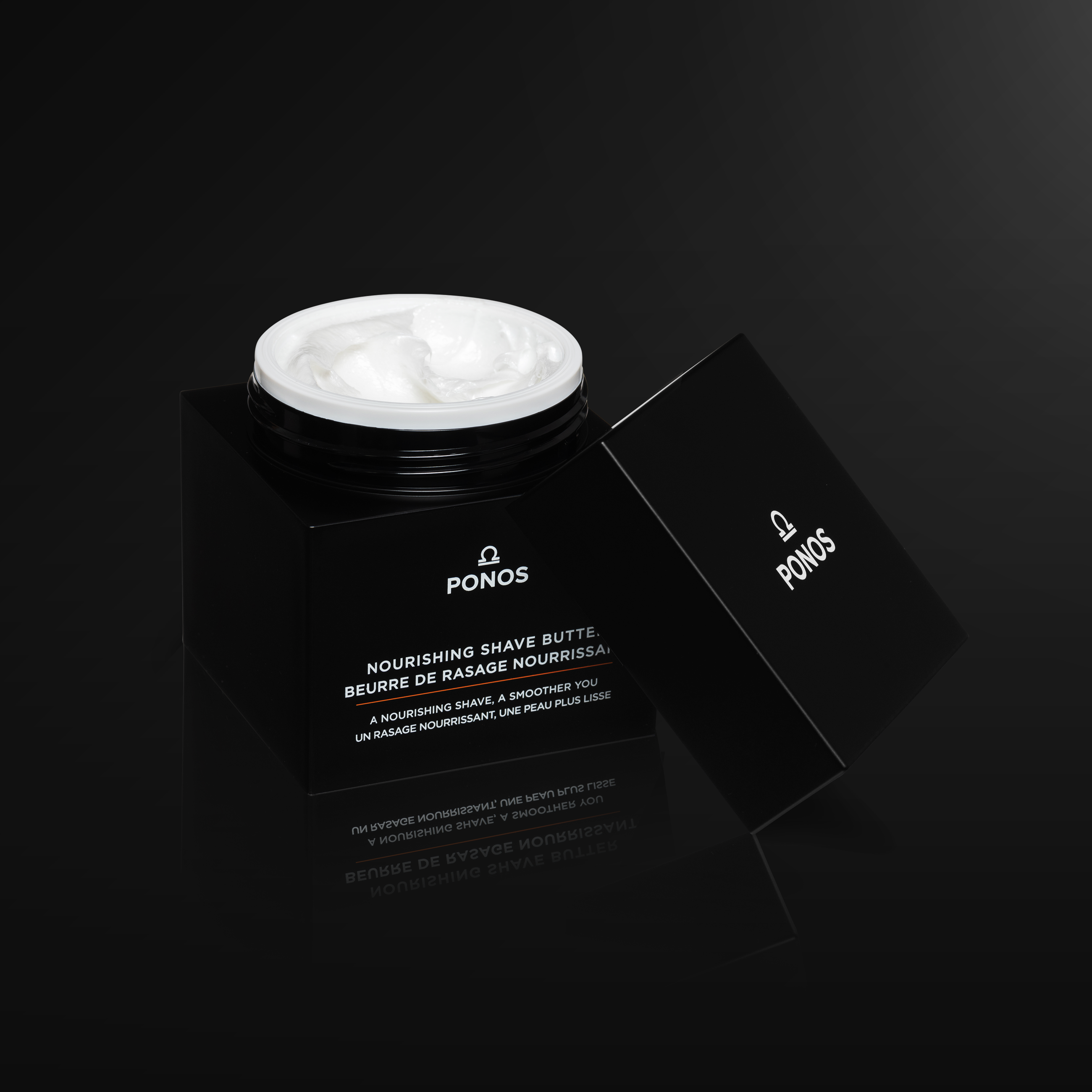Hydrating shave butter cream texture - men's grooming