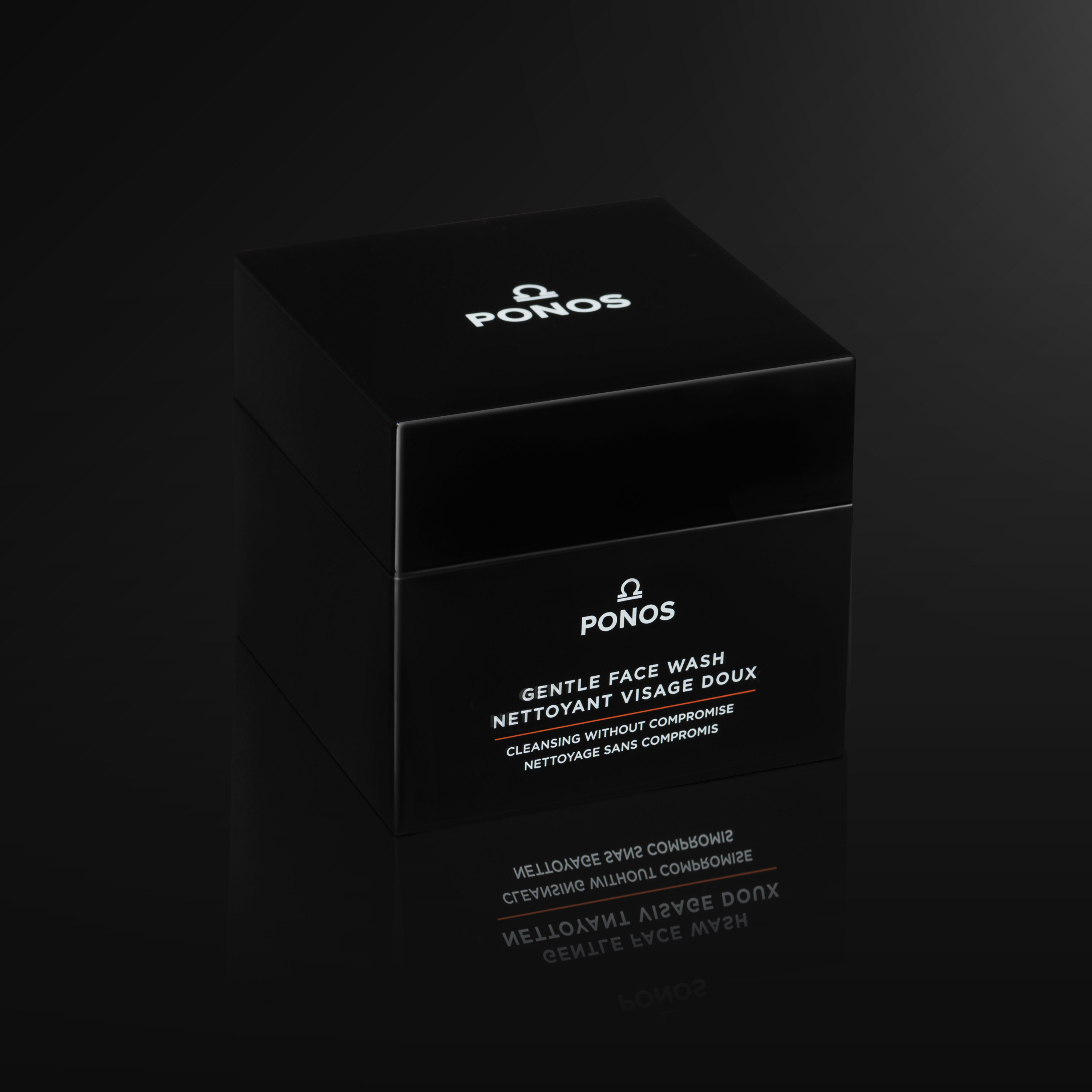 Men's charcoal face wash jar  - front view