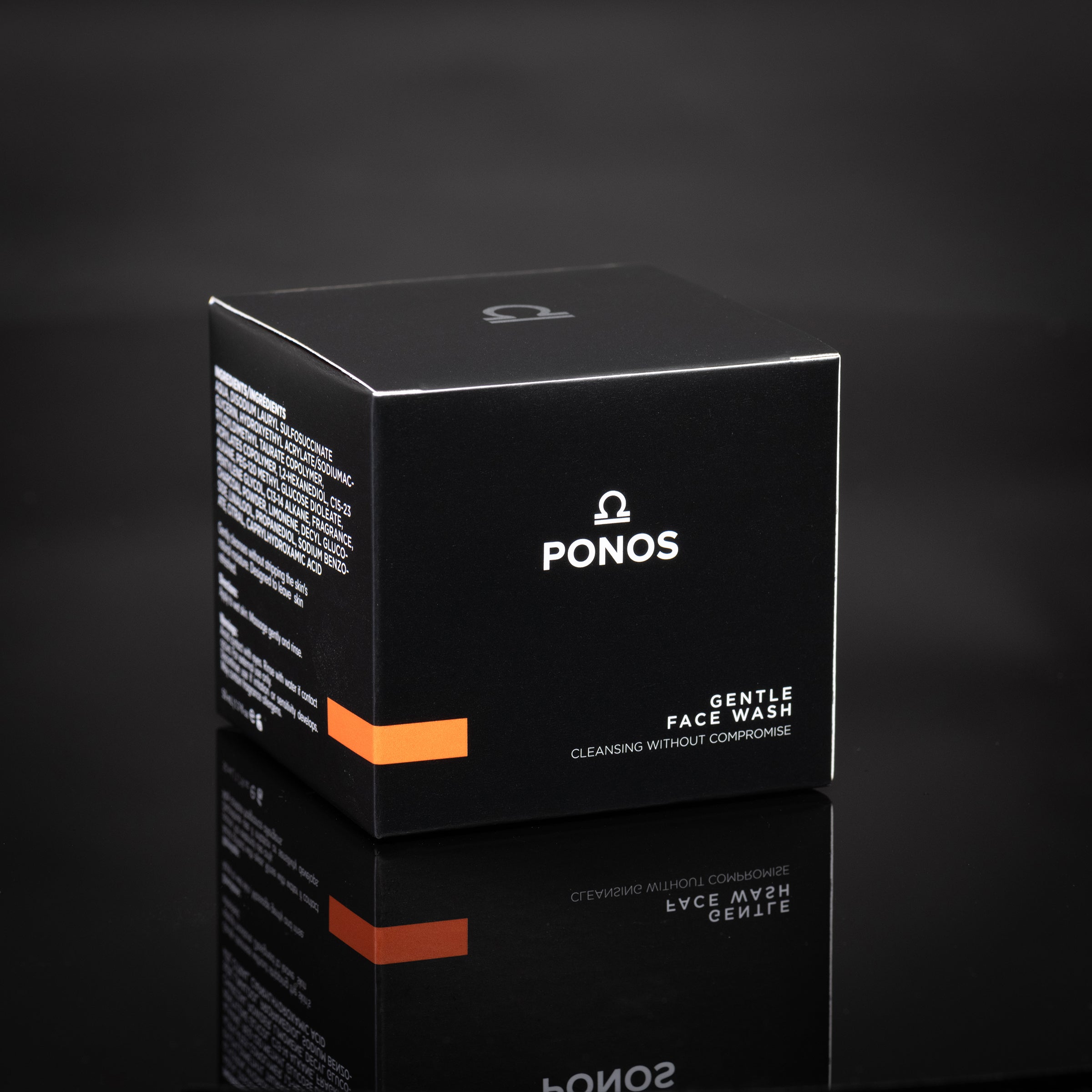 PONOS Deep Clean Charcoal Face Wash - front view on black background