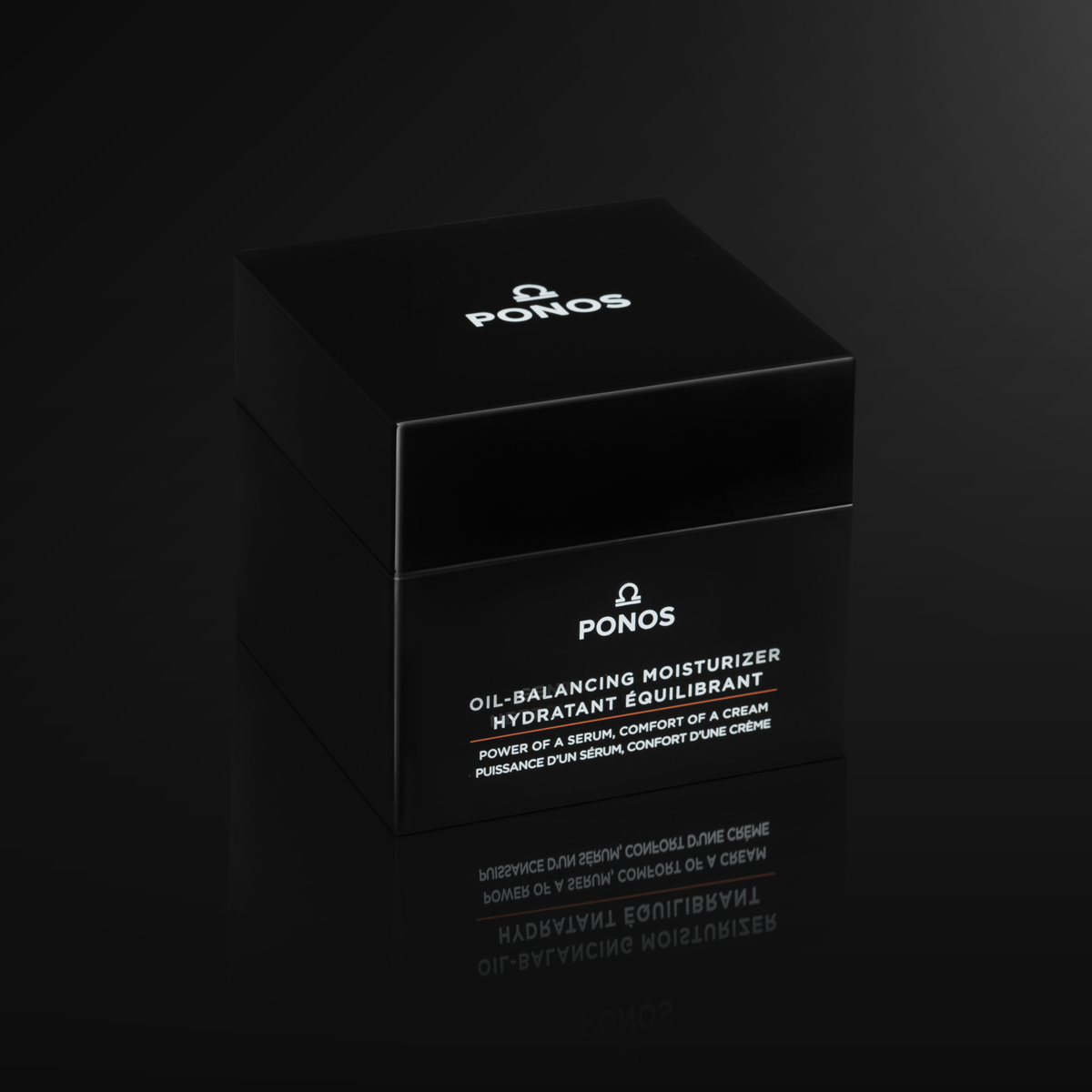 Men's matte moisturizer jar with logo - front view